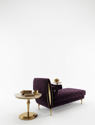 Chaiselongue Letto Relax Divano Poltrona Classico Barocco Rococò Jugendstil