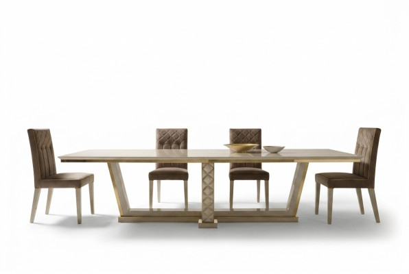 Tavolo da pranzo con 6 sedie, tavolo da pranzo stile rococò barocco stile liberty reale lusso