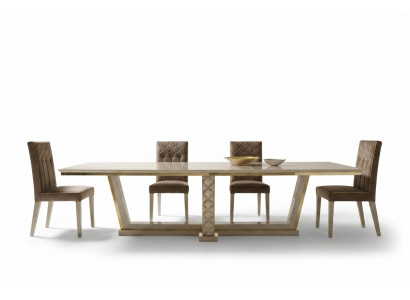 Tavolo da pranzo con 6 sedie, tavolo da pranzo stile rococò barocco stile liberty reale lusso