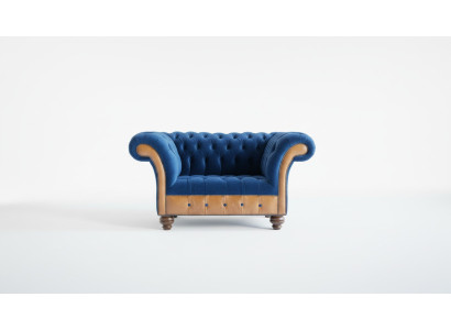 Chesterfield Tessuto Imbottito Poltrona 1 Posto Divani Design Divani in Tessuto di Lusso