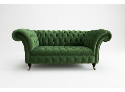 Divano Chesterfield 2 posti imbottito in tessuto in pelle divani sofà.guida