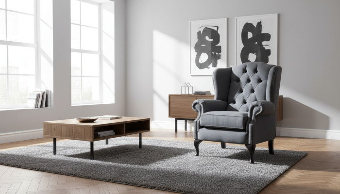 Chesterfield Design Divani in stile lusso in tessuto Tessuto Poltrone Letto 1 posto Divano Imbottito