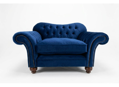 Divano design Chesterfield poltrona divano imbottita in tessuto di lusso 1 posto #132