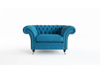 Divano Chesterfield in tessuto con design, poltrona, divano imbottito in tessam, sedile con posti a sedere.