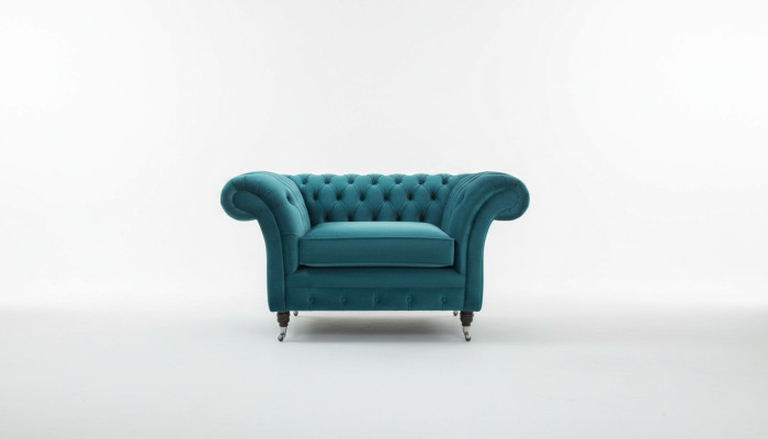 Chesterfield poltrona divano televisivo 1 posto divano tessuto stoffa divani imbottiti 136