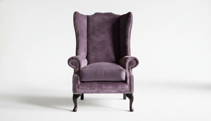 Chesterfield poltrona ad ala ad un posto divano imbottita in pelle tessuto divano.