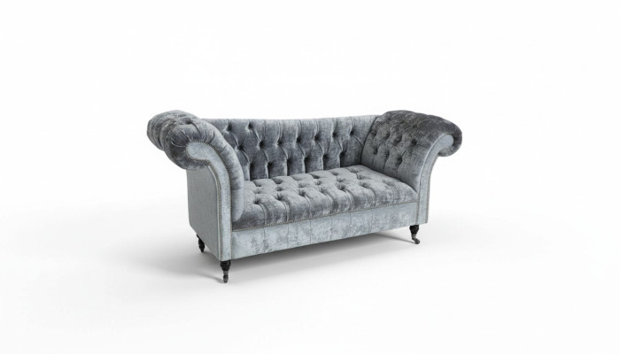 Design Chesterfield Divano in tessuto Chaise Lounge Imbottito Nuovo Divani Chaise longue