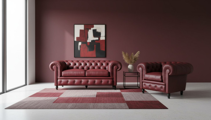 Divano Chesterfield imbottito a 2 e 1 posti, set di divani imbottiti per mobili da soggiorno, divani.