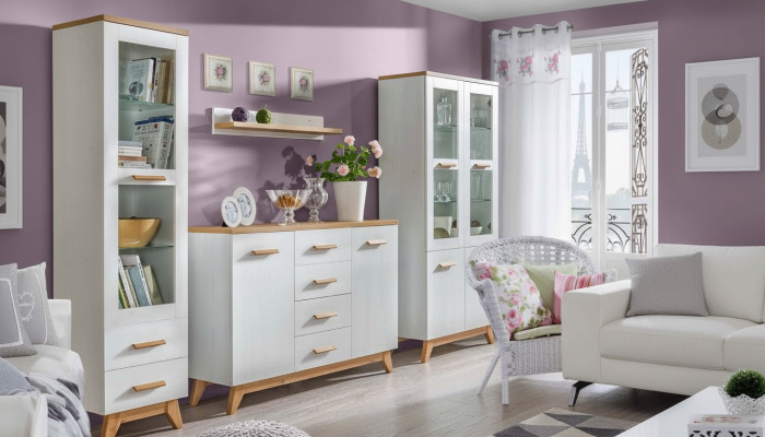 Set soggiorno vetrina credenza mensola a muro pareti attrezzate credenze
