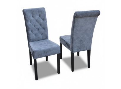4x Set di sedie Chesterfield con imbottitura seduta, set da pranzo sedie in pelle con schienale.