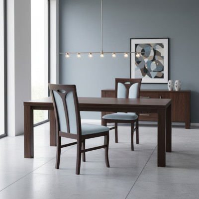 4x set di sedie Chesterfield con imbottitura in pelle per sala da pranzo con schienale alto.