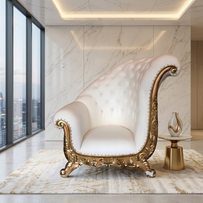 Trono Poltrona Reale Poltrone Imbottite Chesterfield Velluto 1 Posto Stile Antico