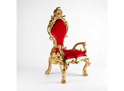 Trono Sedie Poltrona Reale Imbottite Velluto Chesterfield Monoposto Stile Antico