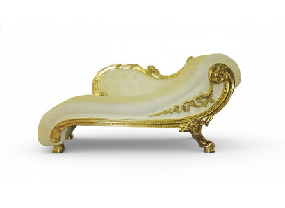 Chesterfield Récamière in stile antico. Elegante chaise longue, divano chaise longue.