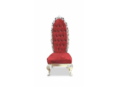 Trono rosso Sedia regale Imbottita Stile antico Sedia Design Chesterfield