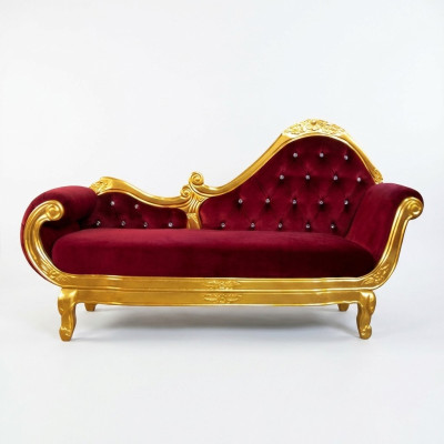 Chaiselongue Letto Relax Divano Poltrona Classico Barocco Rococò Art Nouveau reale  Launge-Chaise Letto Relax Divano Poltrona Classico Barocco Rococò Art Nouveau reale
