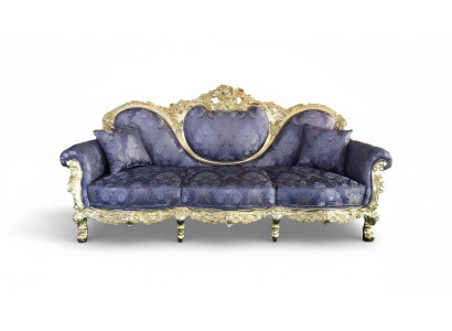 Trono Divano Regina Imbottito Velluto 3 Posti Stile Antico Poltrona Lounge Chesterfield