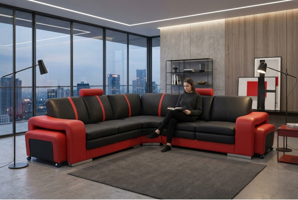 Design divano angolare imbottito paesaggio salotto moderno divani mobili