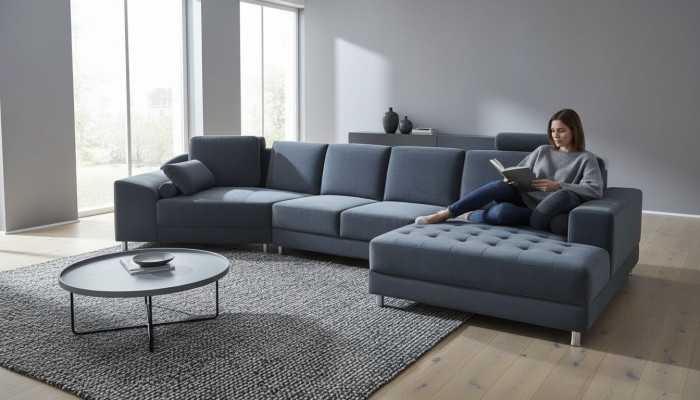 Design divano d'angolo imbottito insieme paesaggio moderno mobili divani divani nuovo