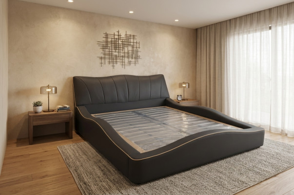 Lusso design in pelle imbottita cornice letto hotel moderno telaio letto imbottito.
