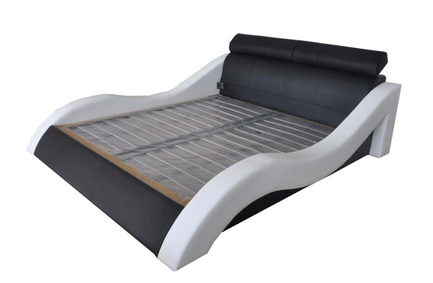 Design in pelle di lusso doppio letto per hotel, letti imbottiti moderni multifunzionali.