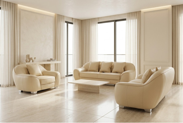 Divano ad angolo XXL Sala da soggiorno Design Moderno Set di divani 3+2+1 F3013