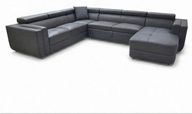 Designer Divano in pelle imbottita Angolo divano in pelle imbottita Paesaggio angolo stanza A1186
