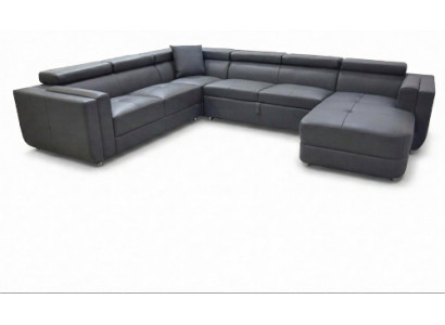 Designer Divano in pelle imbottita Angolo divano in pelle imbottita Paesaggio angolo stanza A1186