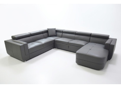 Design in pelle imbottita angolo divano in pelle imbottita angolo soggiorno paesaggio.