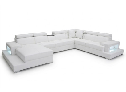 Design in pelle imbottita angolo del soggiorno divano XXL di design