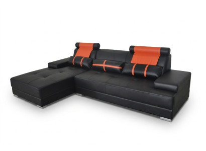 Design in pelle imbottita XXL Soggiorno Divano Divano Angolare di Design
