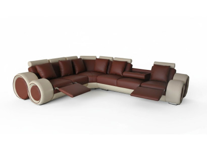 Design in pelle Poltrona XXL, divano da salotto, divano, set d'angolo di design