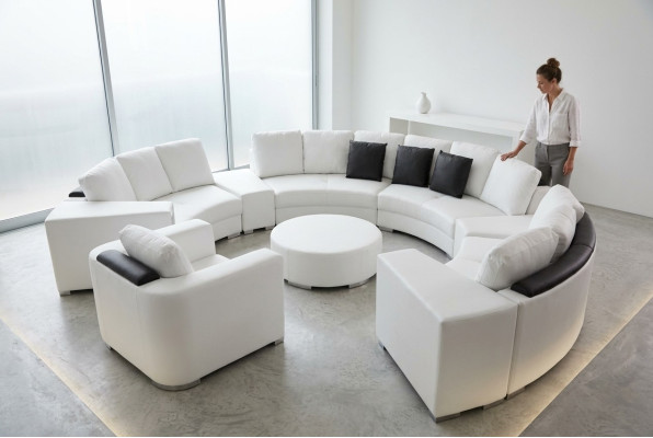 Divano angolare rotondo imbottito XXL Grande Divanetti a forma di XC3XCCX88 rotunda Poltrone Pouf