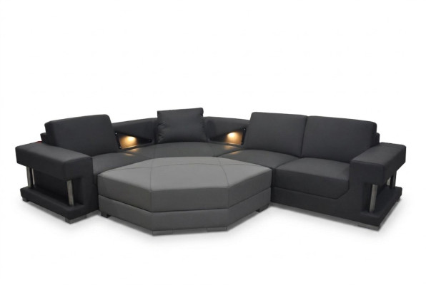 Divano a angolo divano imbottito angolo paesaggio abitativo divano designer tessuto A1131 stanza