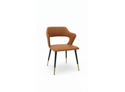 Sedia design in metallo imbottita per salotto, club, relax, lusso, camera d'attesa, nuova.