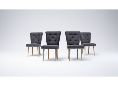 Set di sedie Chesterfield gruppo 6x poltrone imbottite.