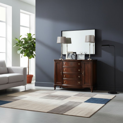 Specchio + Como Armadio Comodini Credenza Camera da letto Set Legno Stile Antico Nuovo