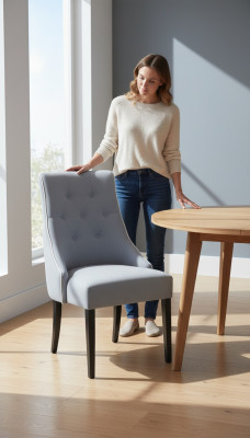 Sedia con schienale basso, poltrone industriali, sedie da designer, sedute imbottite Chesterfield nuove