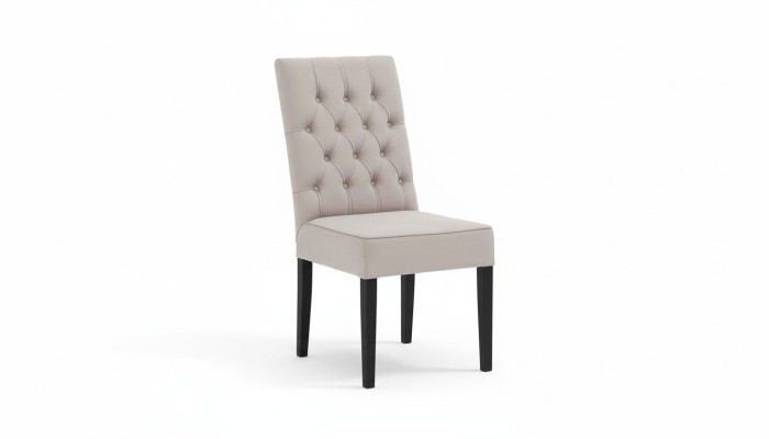 Set di sedie Chesterfield design, gruppo di poltrone imbottite. 4 sedie nuove.