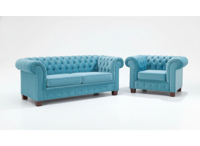 Chesterfield 2+1 set di divani in tessuto imbottito divano divano set divani divani nuovi