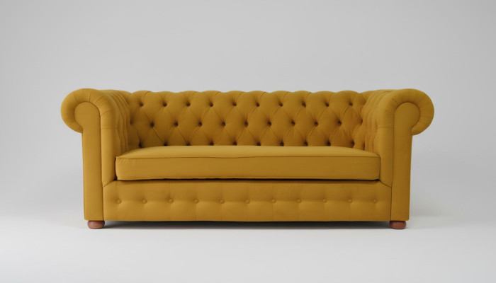 Chesterfield divano a tre posti in velluto con funzione letto estraibile nuovo.
