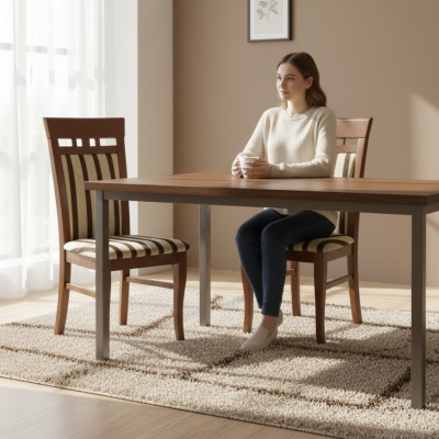Set di 8 sedie design, poltroncine imbottite sedie da pranzo per la ristorazione in tessuto massiccio.