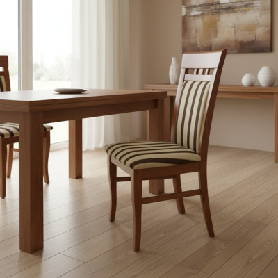Set di 8 sedie design, poltroncine imbottite sedie da pranzo per la ristorazione in tessuto massiccio.