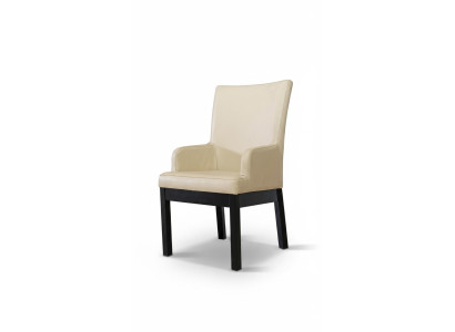 Set di 4 sedie design con gruppo di poltrone, 100% in pelle, nuovo per sala da pranzo ristorante.