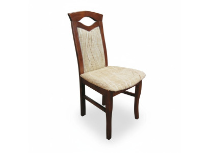Poltrona Sedia Design Legno Tessuto Imbottito Gastro Sala da pranzo Tessuto Sedie Poltrona