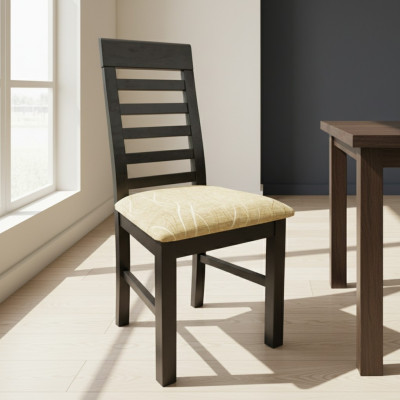 Imposta 4x sedie sedia designer legno imbottitura tessile sedie ristorazione sala da pranzo.