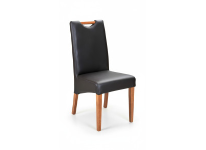 Set di poltrone con design imbottito 2x sedie in legno 100% pelle Sedie da pranzo Nuove