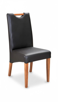 Design poltrona imbottita set 4x sedia legno 100% pelle sedie ristorante sala da pranzo