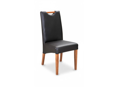 Design poltrona imbottita set 4x sedia legno 100% pelle sedie ristorante sala da pranzo