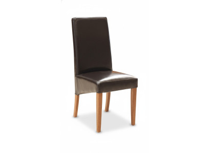2 sedie poltrone designer in legno con rivestimento in pelle 100% per sala da pranzo per locali gastronomici.